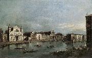 GUARDI, Francesco The Grand Canal with Santa Lucia and the Scalzi dfh USA oil painting artist